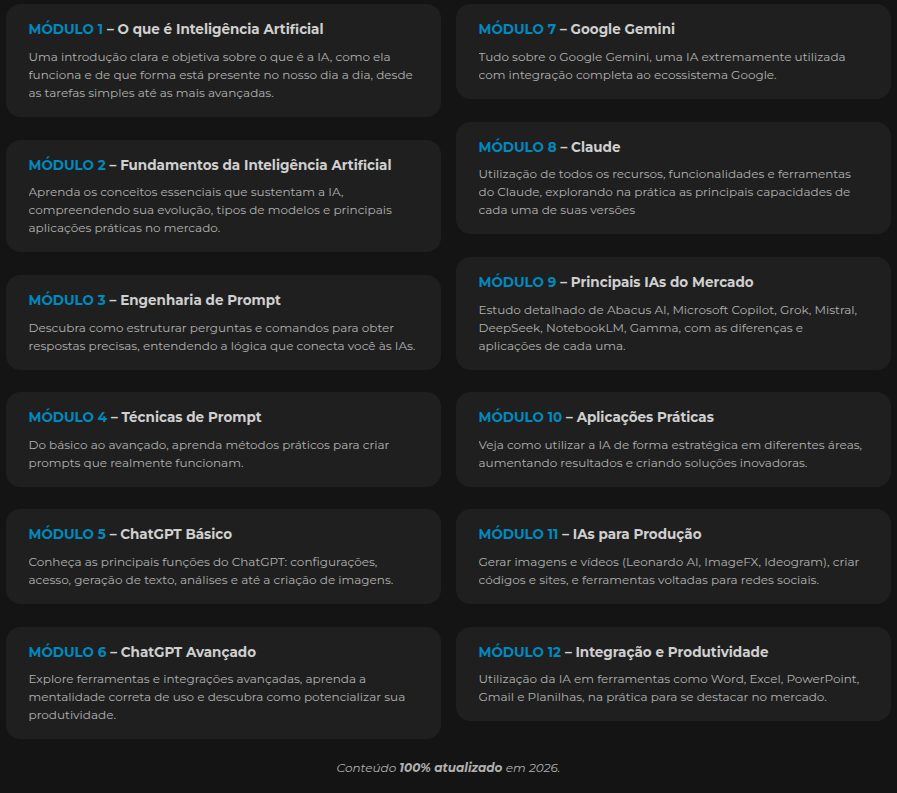 Curso de inteligência artificial